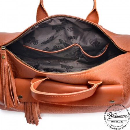 Женская кожаная сумка "Византия" (рыжая)